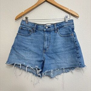 Abercrombie & Fitch 90s Relaxed Shorts Women Size 29/8 Blue High Rise